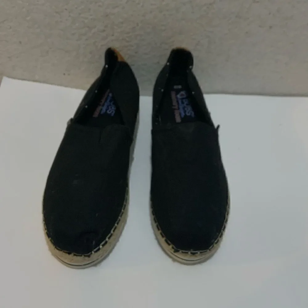 Bobs Canvas Espadrilles Black size 10